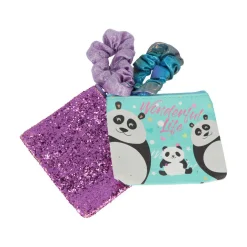 Pochette à cosmétique x2 + Élastique assorti x2