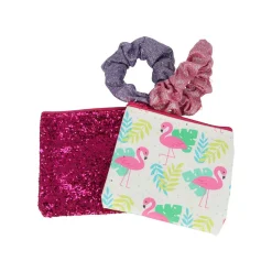 Pochette à cosmétique x2 + Élastique assorti x2