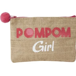 Pochette avec pompom en jute
