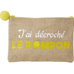 Pochette avec pompom en jute
