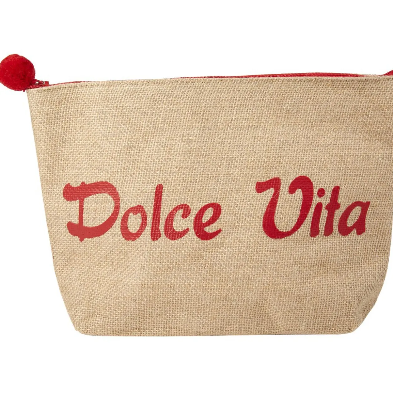 Pochette avec pompom en jute