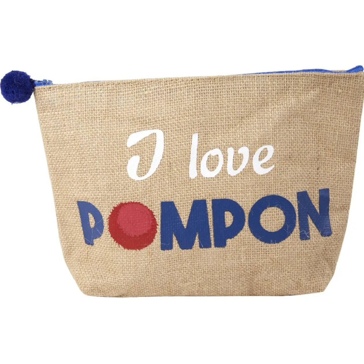 Pochette avec pompom en jute