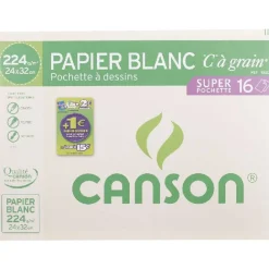 POCHETTE CANSON PAPIER BLANC