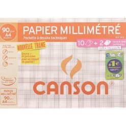 POCHETTE CANSON PAPIER MILLIMETRE