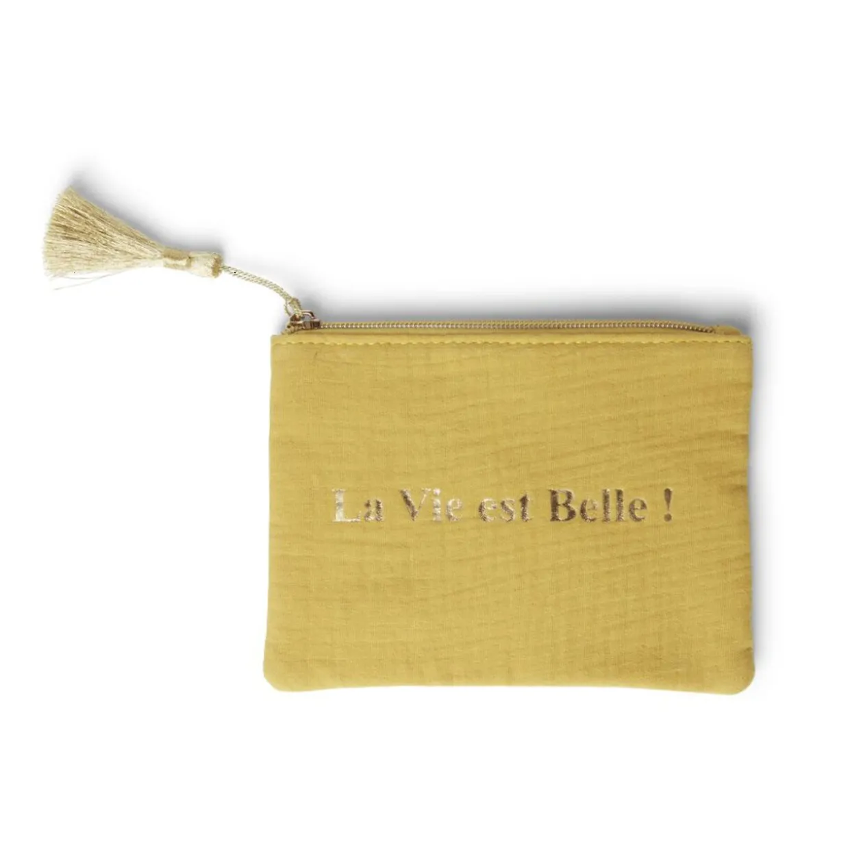 Pochette cosmétique inscription message positif 13x17cm - 3 modèles