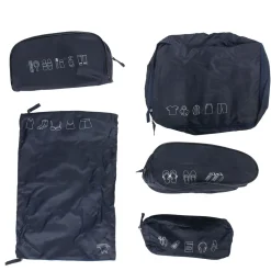 Pochette de rangement voyage bleu marine rectangulaire x5