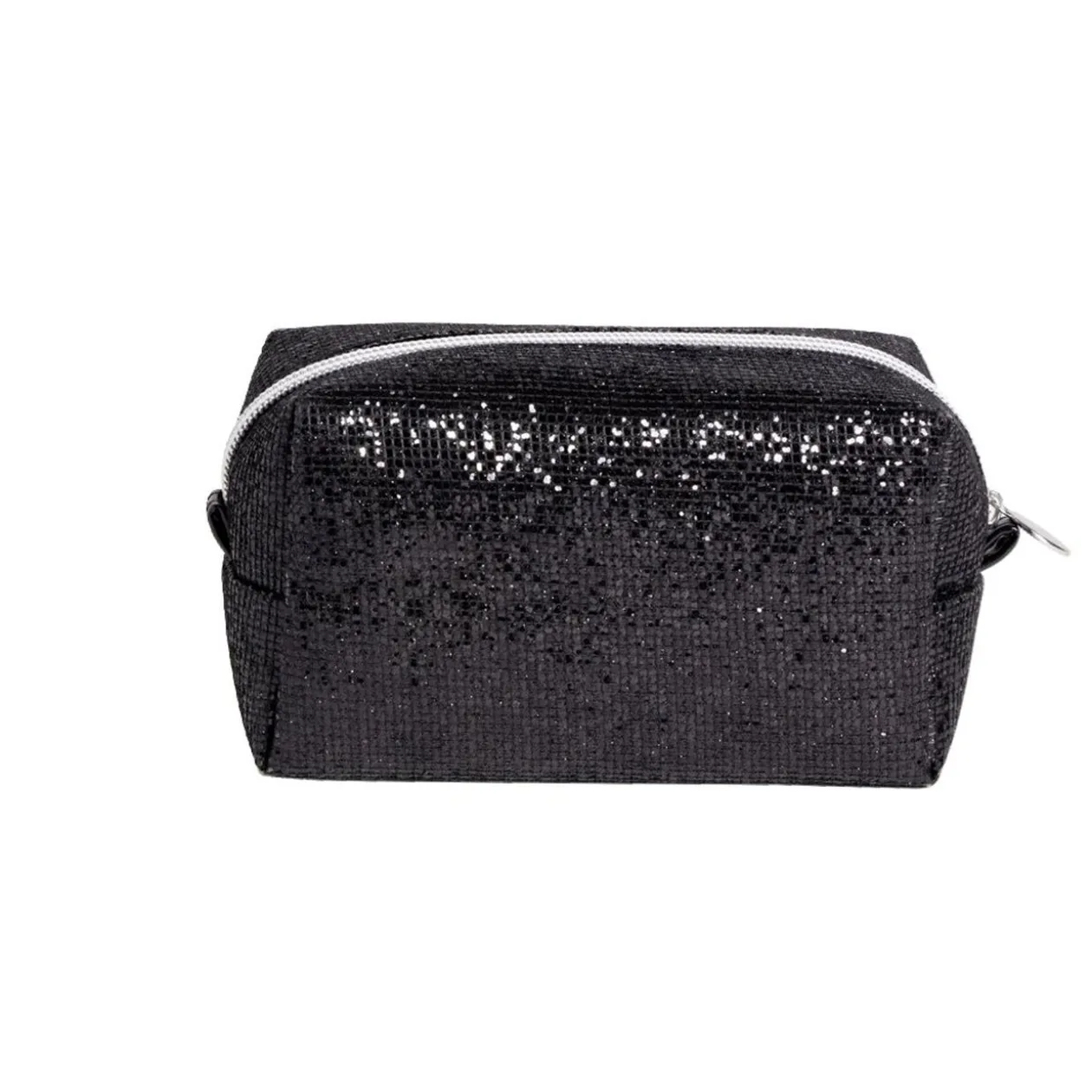 Pochette pailletée rectangulaire 15x7xH9cm - 2 modèles rose ou noir