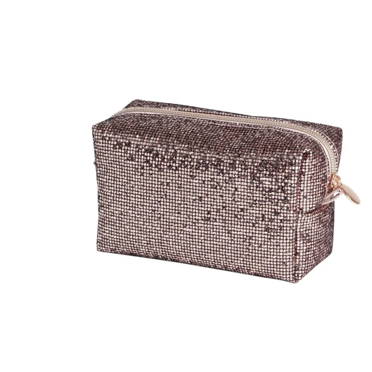 Pochette pailletée rectangulaire 15x7xH9cm - 2 modèles rose ou noir