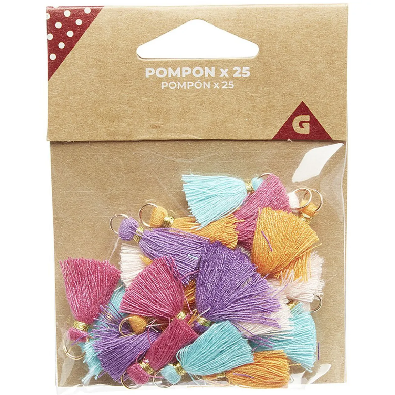 Pompons x25 coloris assortis