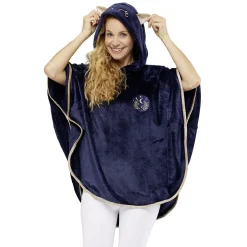 Poncho design chat bleu et doré Taille L