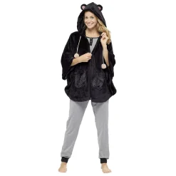 Poncho ours noir Taille M/L