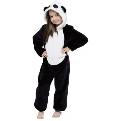 Poncho panda noir et blanc 6/8 ans