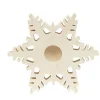 Porte bougie flocon de neige à décorer en bois