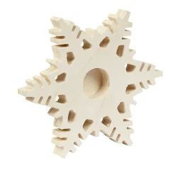 Porte bougie flocon de neige à décorer en bois