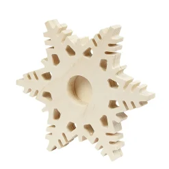 Porte bougie flocon de neige à décorer en bois