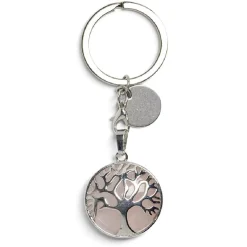 Porte clé avec médaillon arbre de vie - 3 coloris