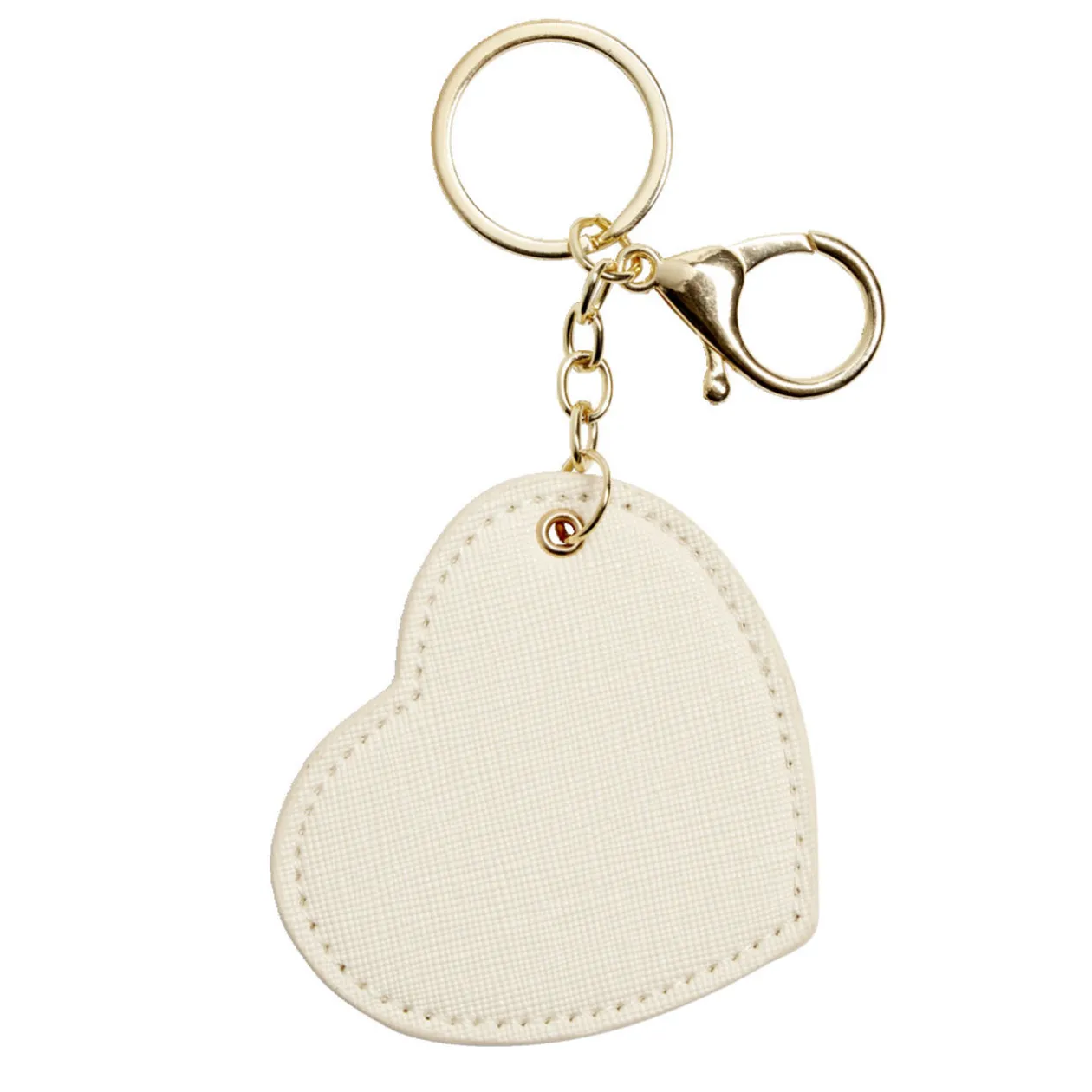 Porte clé coeur simili - 3 coloris