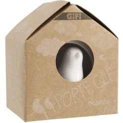 Porte clé design oiseau dans sa niche