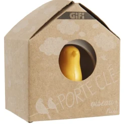 Porte clé design oiseau dans sa niche