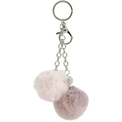 Porte clé double pompon