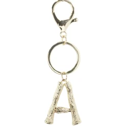 Porte clé lettre alphabet dorée