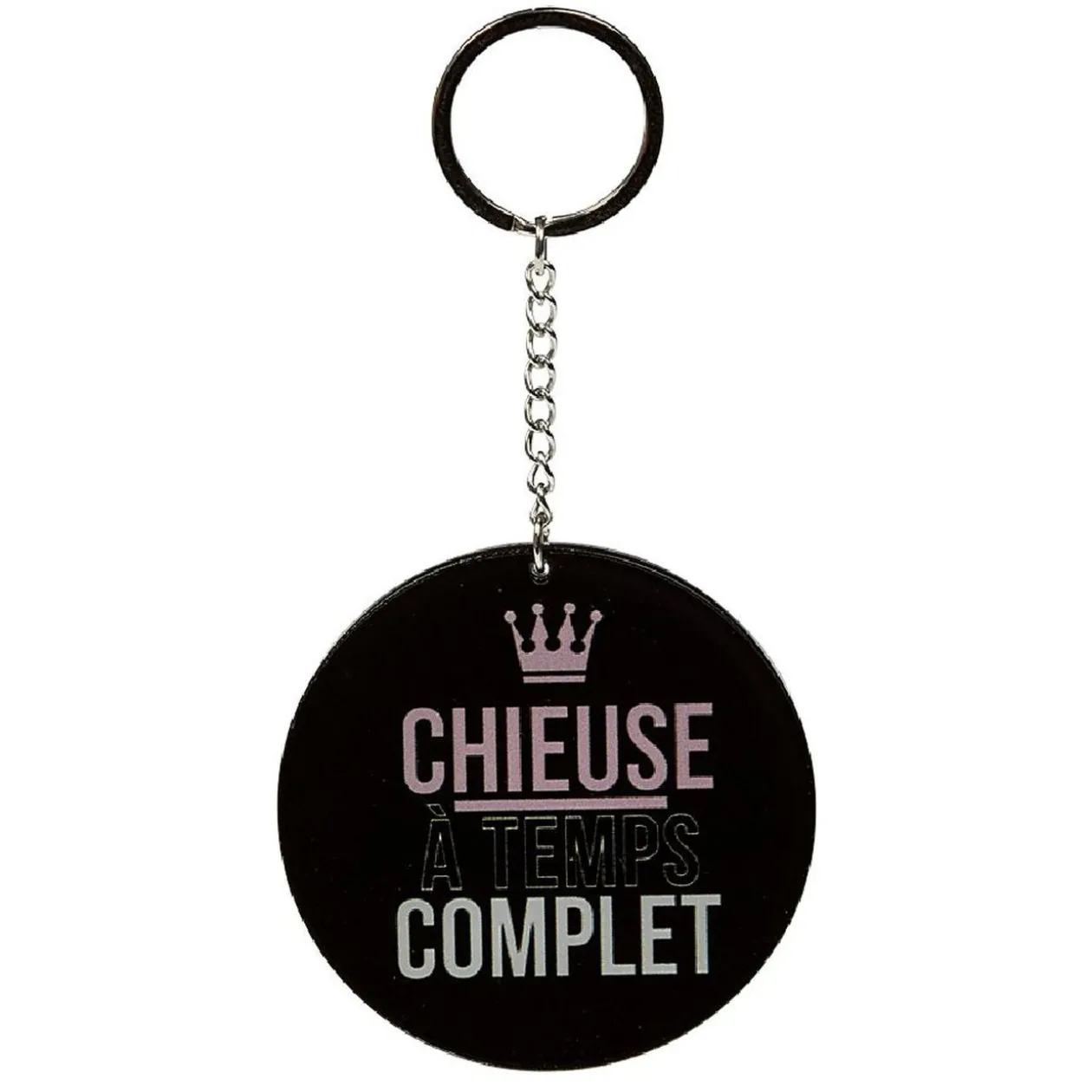 Porte clé miroir avec inscription message