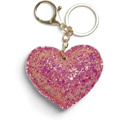 Porte clé pailleté étoile ou coeur
