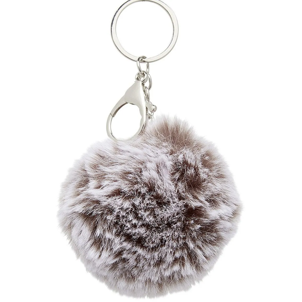 Porte clé pompon bicolore