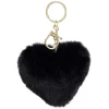Porte clé pompon forme coeur L11xH8cm
