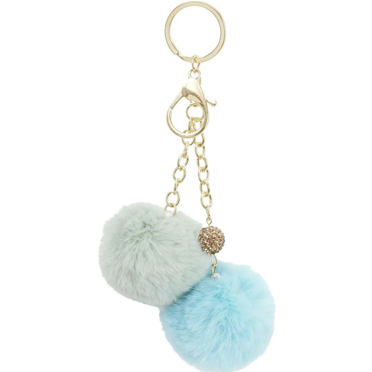 Porte clé pompon x2