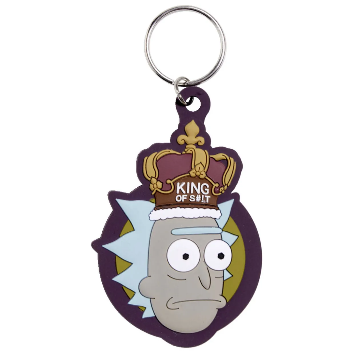 Porte clé Rick et Morty caoutchouc marron