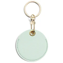 Porte clé rond simili - 3 coloris