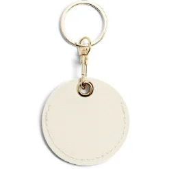 Porte clé rond simili - 3 coloris