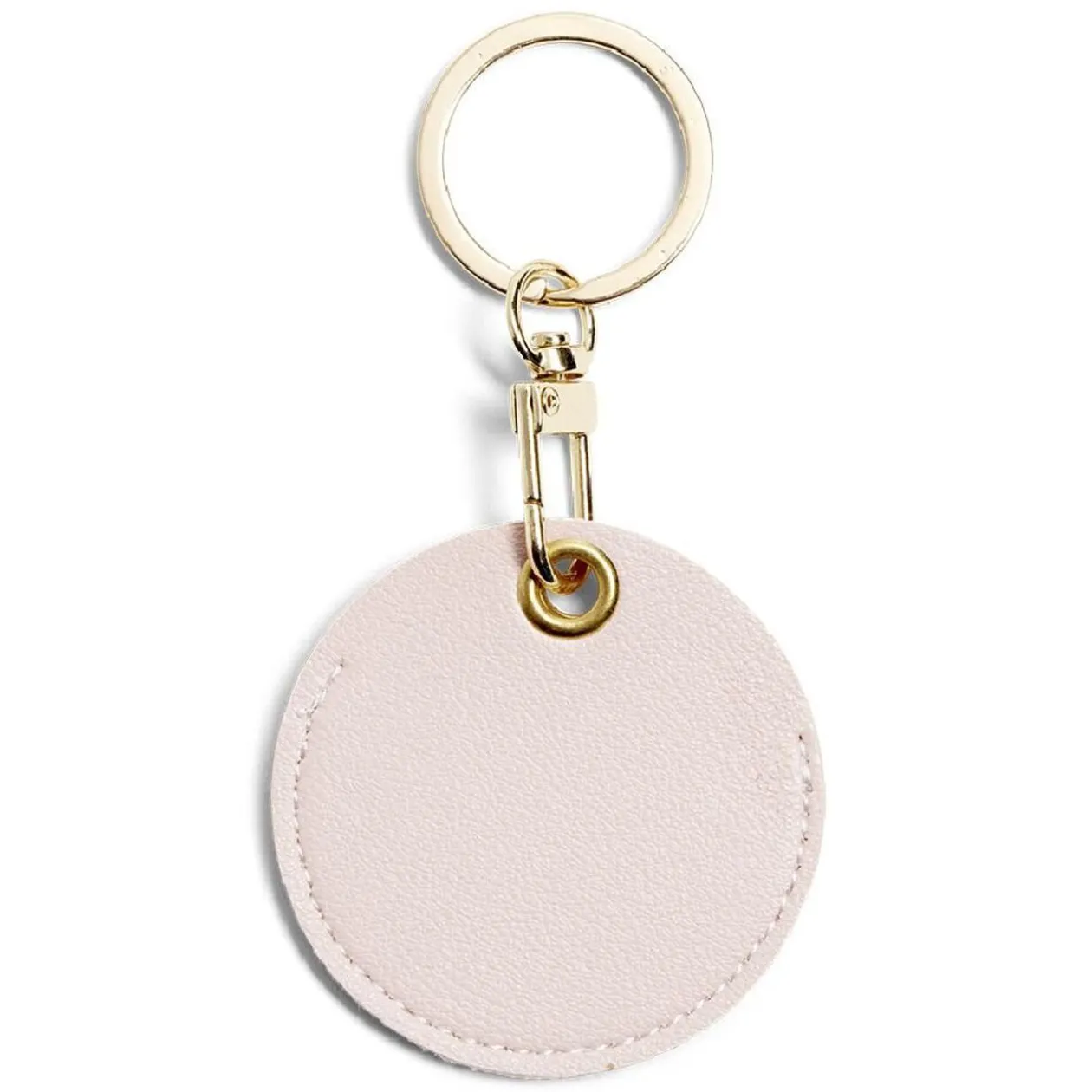 Porte clé rond simili - 3 coloris