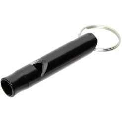 Porte clé sifflet plastique noir