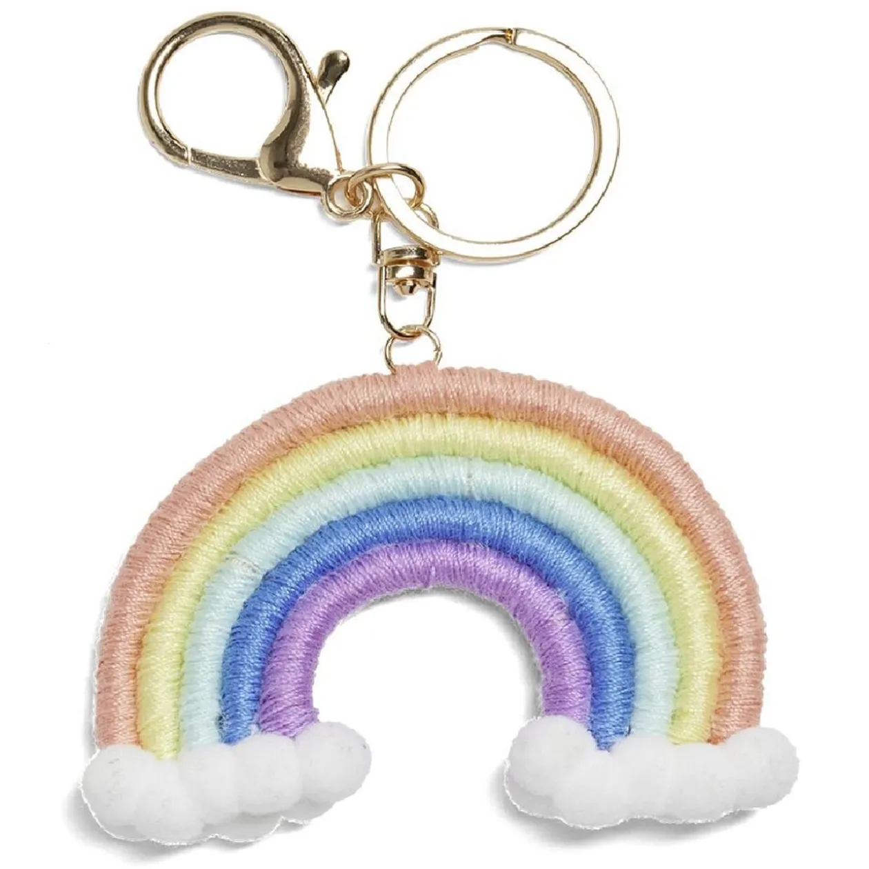 Porte clé tissé cactus ou arc-en-ciel