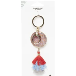 Porte clés pompon fantaise