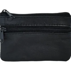 Porte monnaie cuir noir