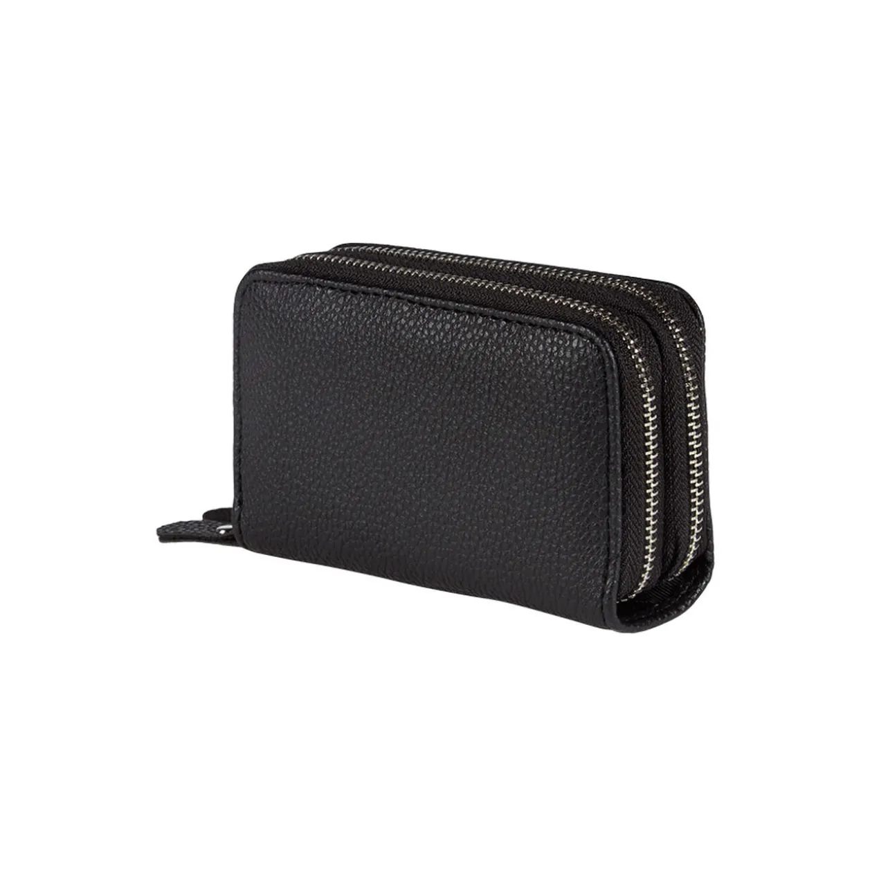 Porte monnaie rectangulaire femme pu simili noir