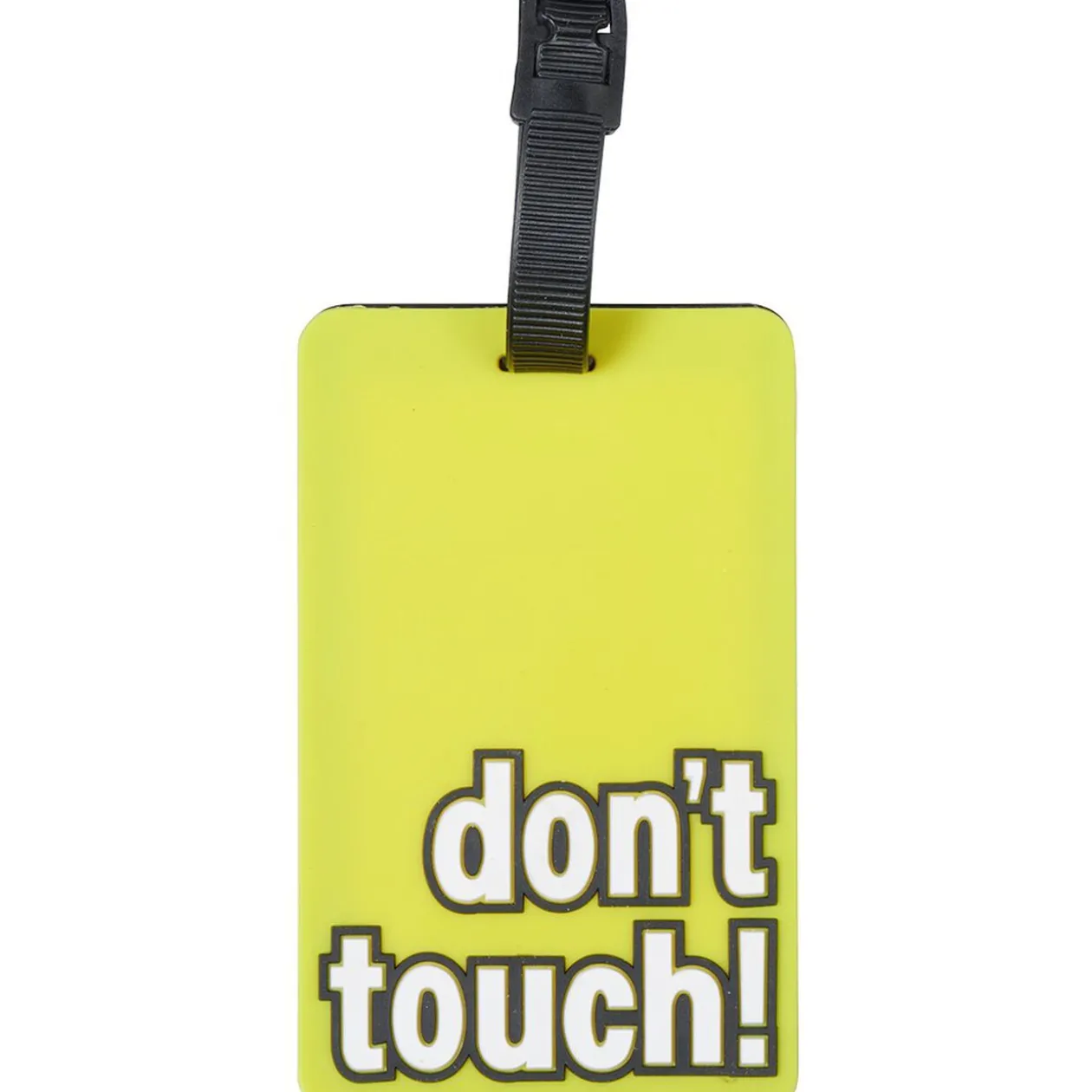 Porte étiquette pour bagage pvc message Don't touch