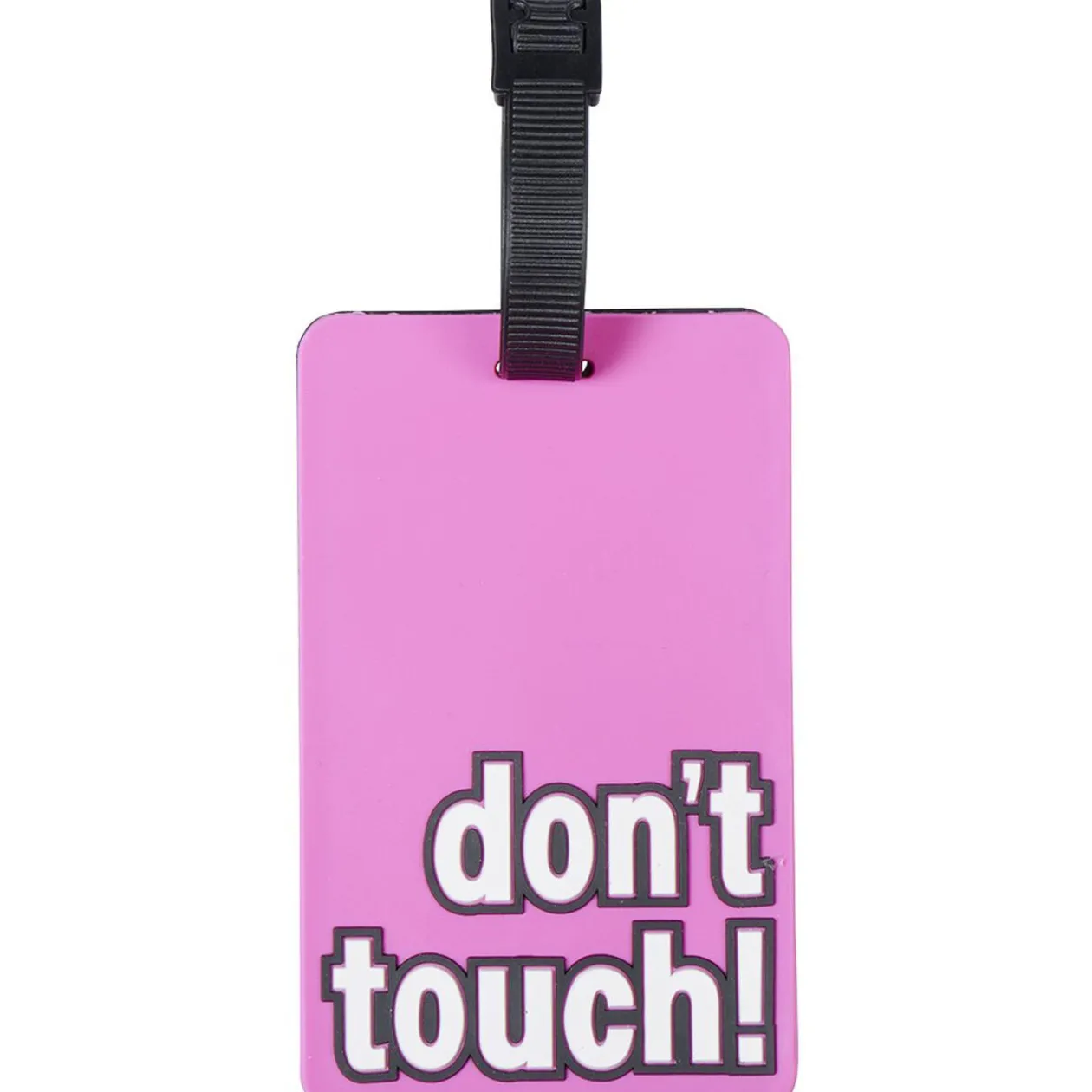 Porte étiquette pour bagage pvc message Don't touch