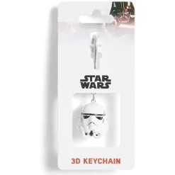 Porte-clé casque de soldat Star Wars silicone blanc
