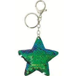 Porte-clé en forme d'étoile sequin