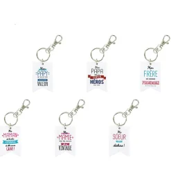 Porte-clé en plastique membres de la famille