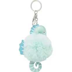 Porte-clé hippocampe vert tissu