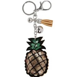 Porte-clef forme fruits avec pompons