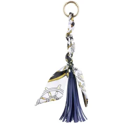 Porte-clés pompon foulard
