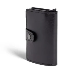 Portefeuille noir polyuréthane avec boitier RFID
