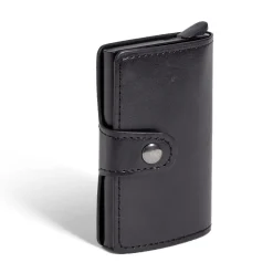 Portefeuille noir polyuréthane avec boitier RFID
