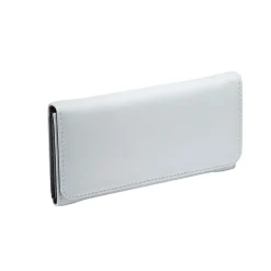 Portefeuille rectangulaire femme en simili avec fermeture rabat